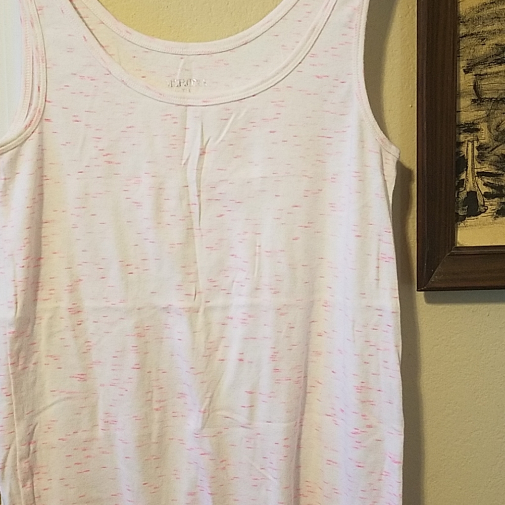 White and Pink Merona Tank Top